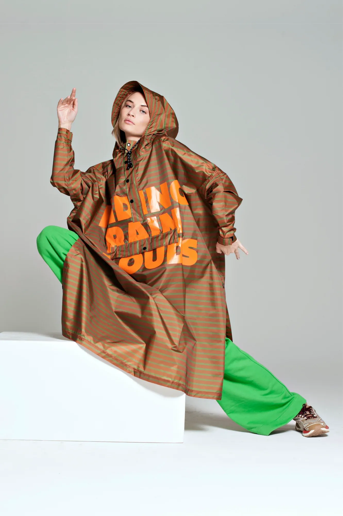 Eco-Friendly Rainkiss Unisex Poncho - Green