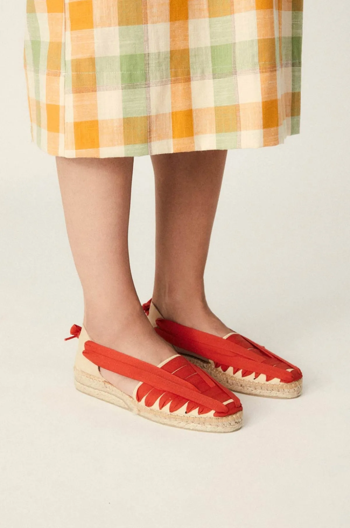 Red Cotton Espadrilles