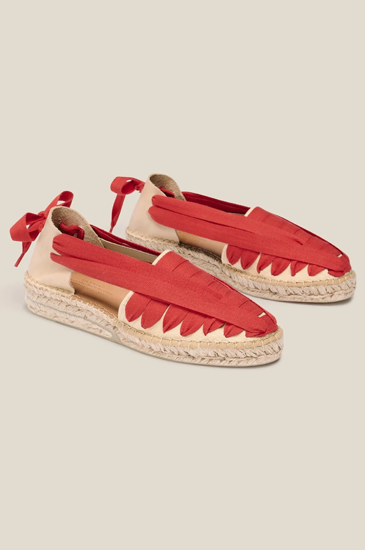 Red Cotton Espadrilles