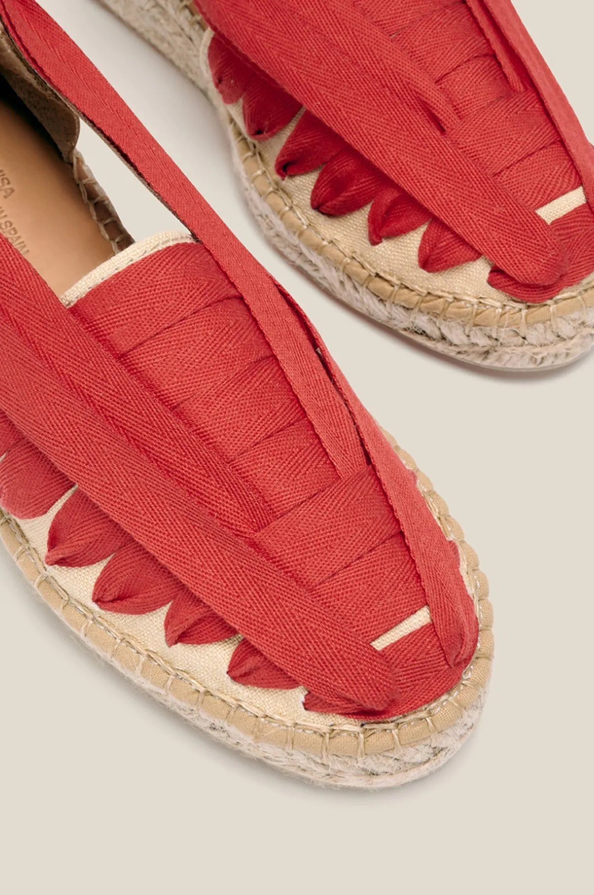 Red Cotton Espadrilles