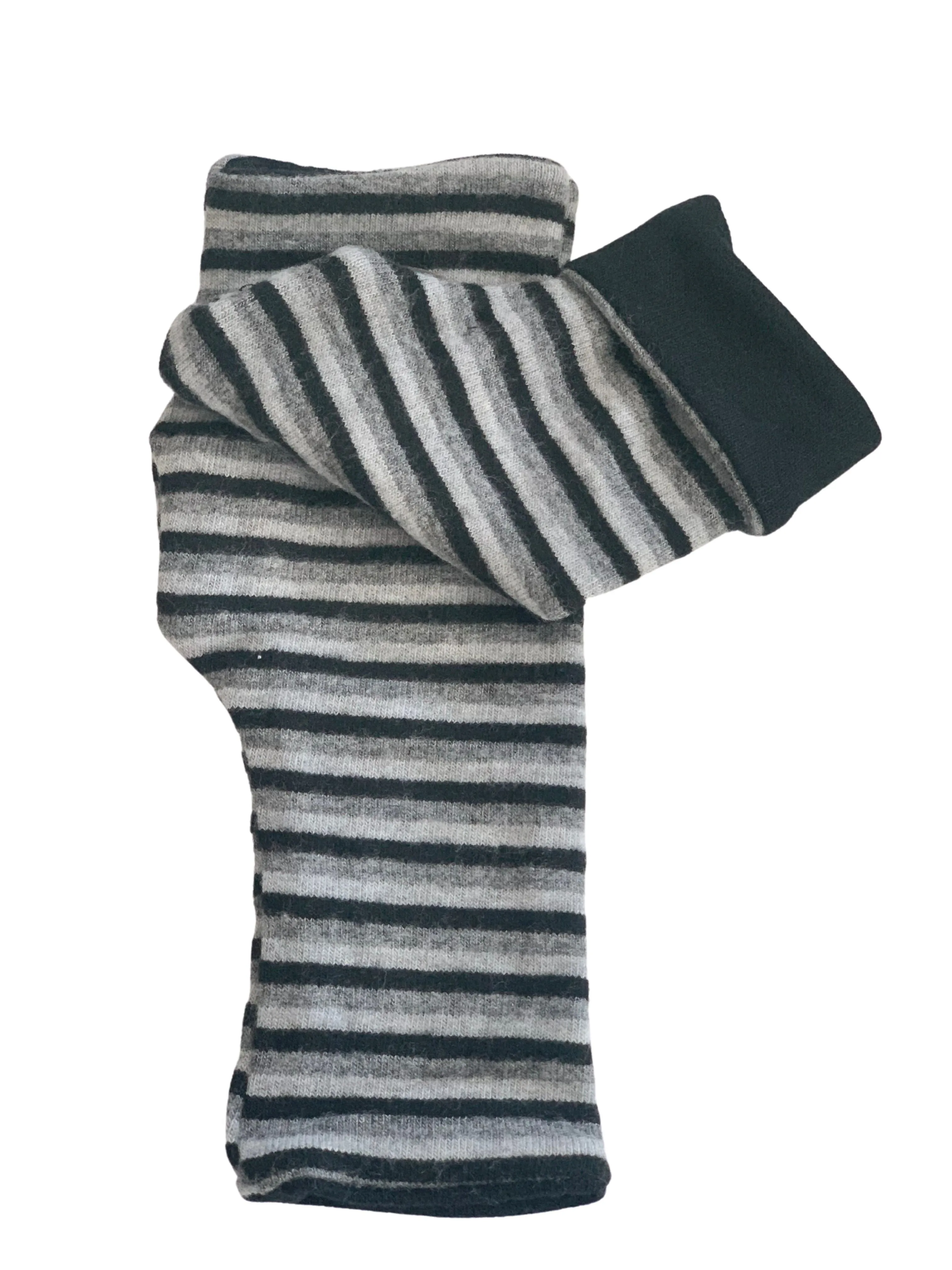 Soft Reversible Double Layer Cashmere Feel Fingerless Gloves