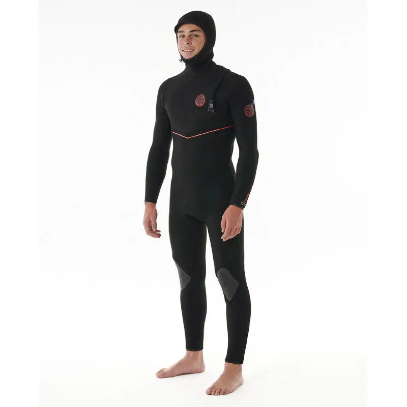 Flashbomb Fusion 5/4 mm Hooded Zip Free Surfing Wetsuit - Men