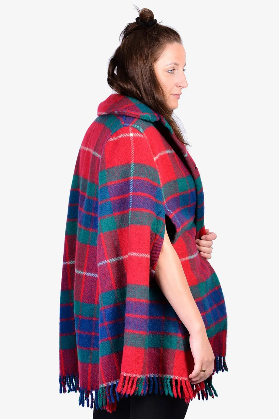 Robert Burns Plaid Wool Cape