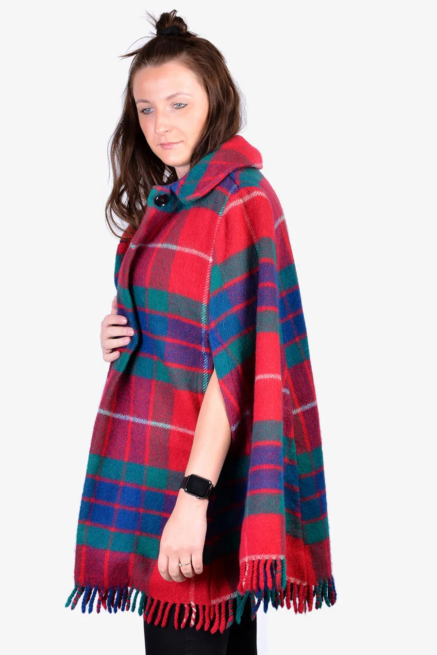 Robert Burns Plaid Wool Cape