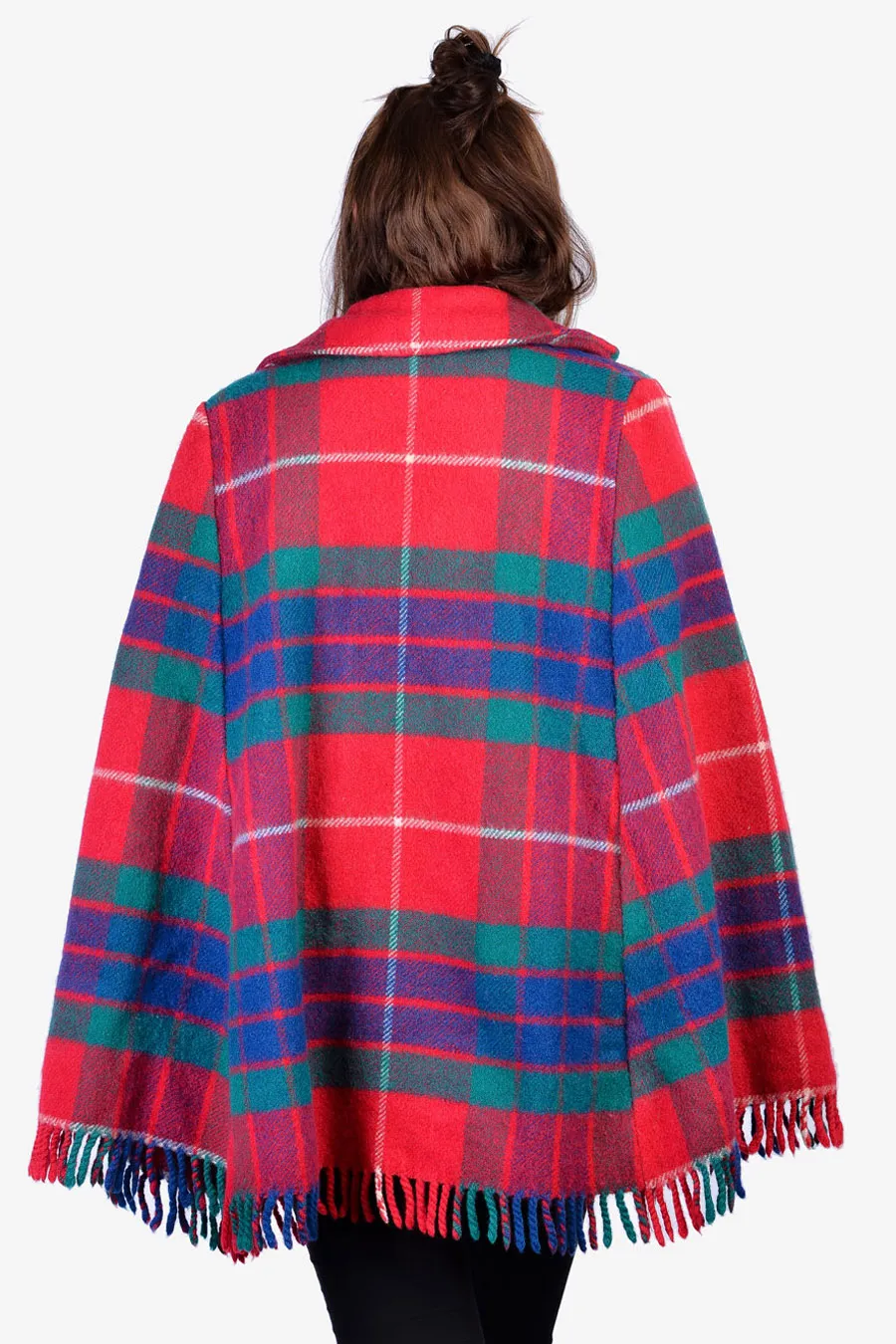 Robert Burns Plaid Wool Cape