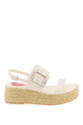 Roger Vivier Crystal Buckle Espadrilles RVW73438780BSS CIRE