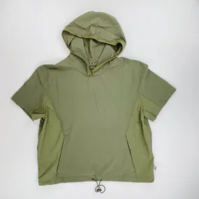 Wrangler Ss Olive Green Hooded Tee - Women - Second-Hand T-shirt