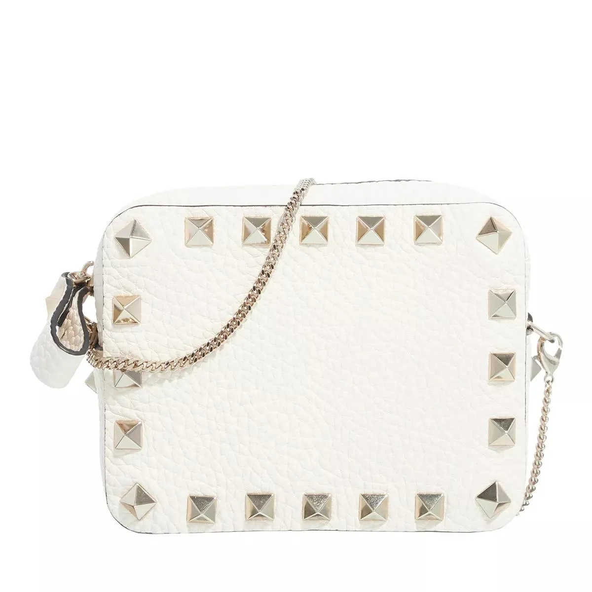 chic Valentino Garavani White Leather Logo Shoulder Bags