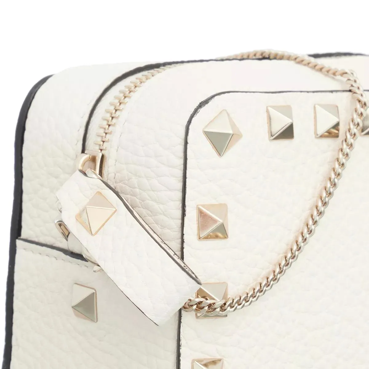 chic Valentino Garavani White Leather Logo Shoulder Bags