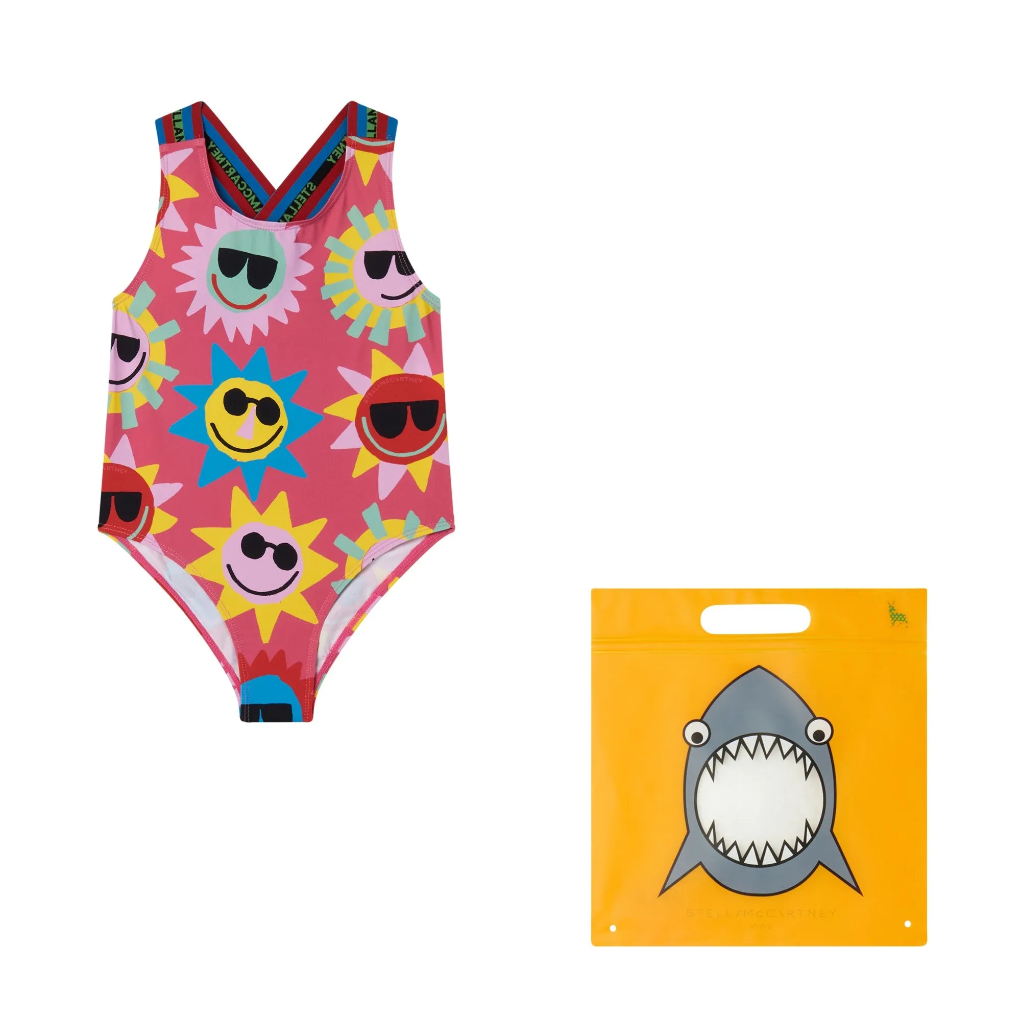 Trendy Sun Print Swimsuit with Logo Strap by Stella McCartney