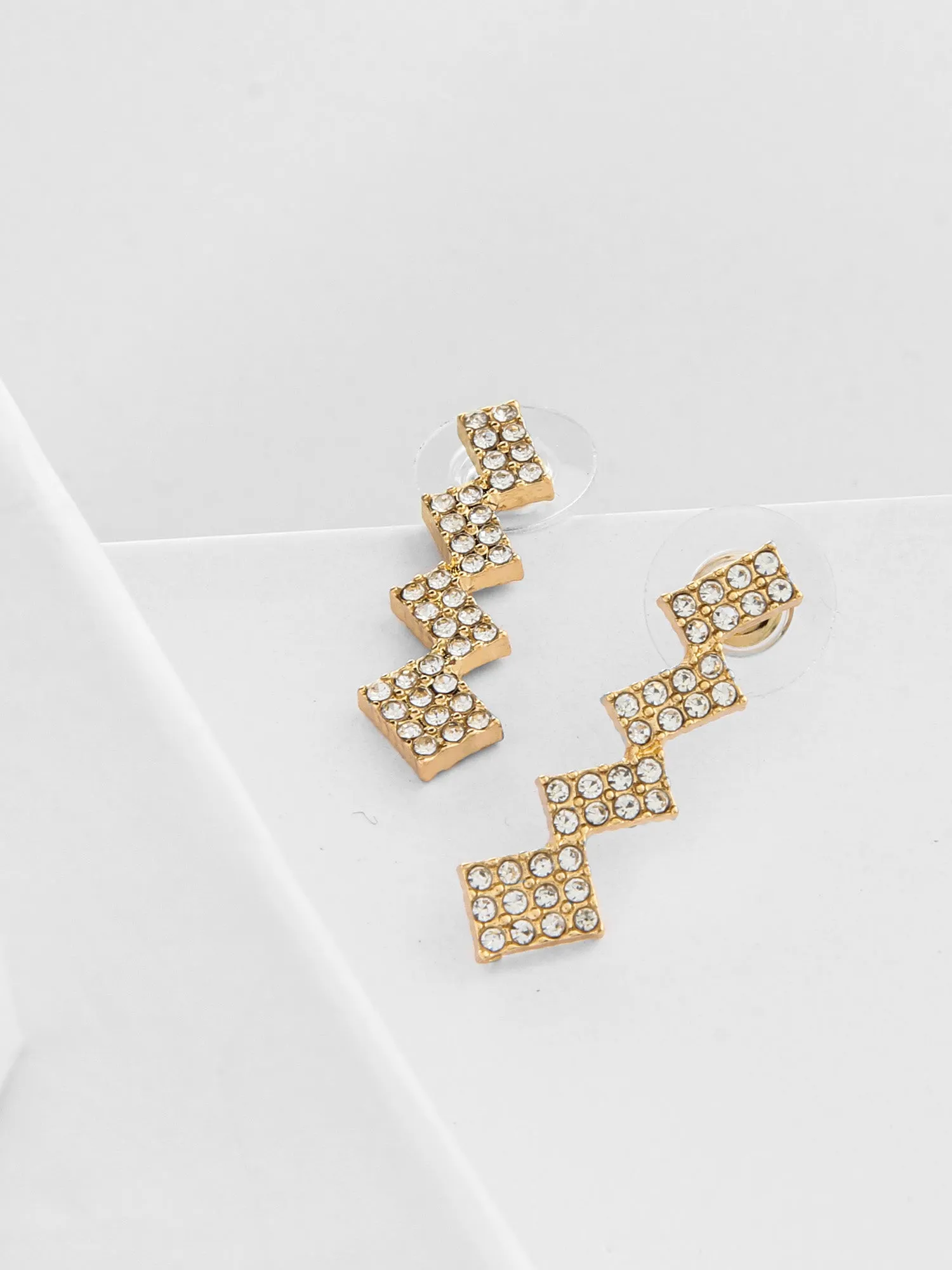 Studded Zig Zag Danglers