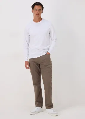 Textured Brown Chinos