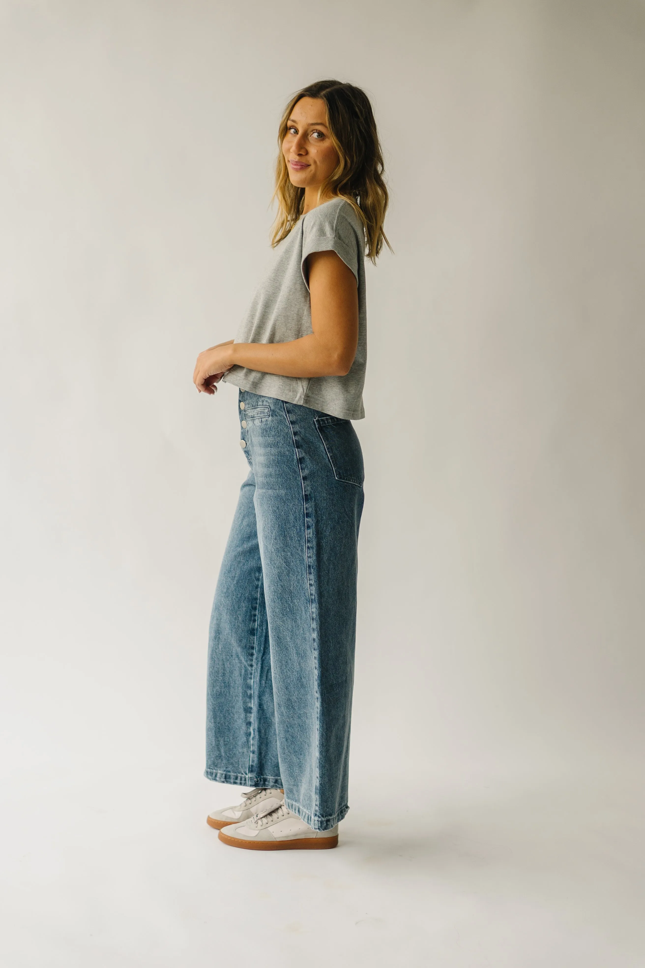 Washed Denim Davian High Waisted Jean