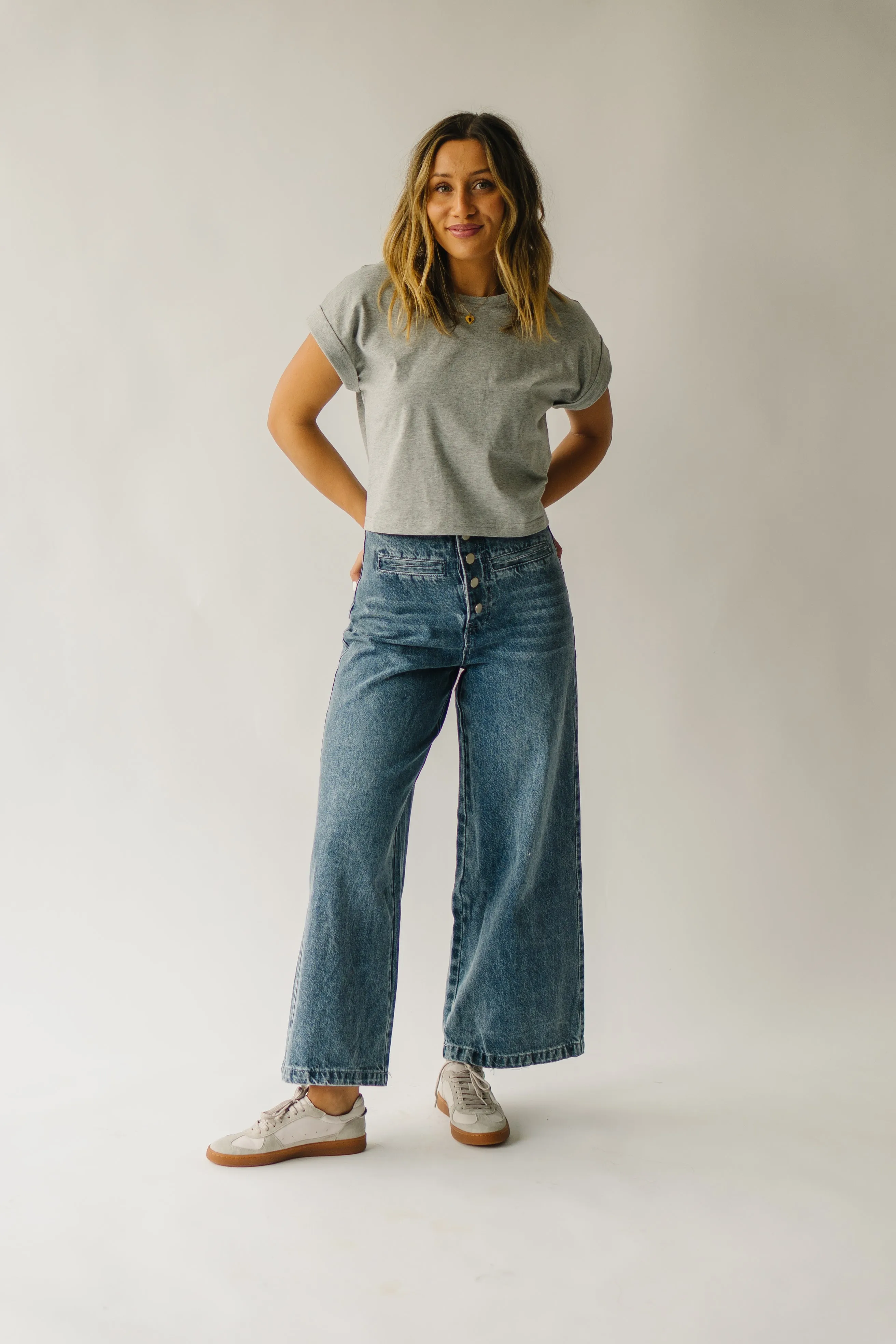 Washed Denim Davian High Waisted Jean