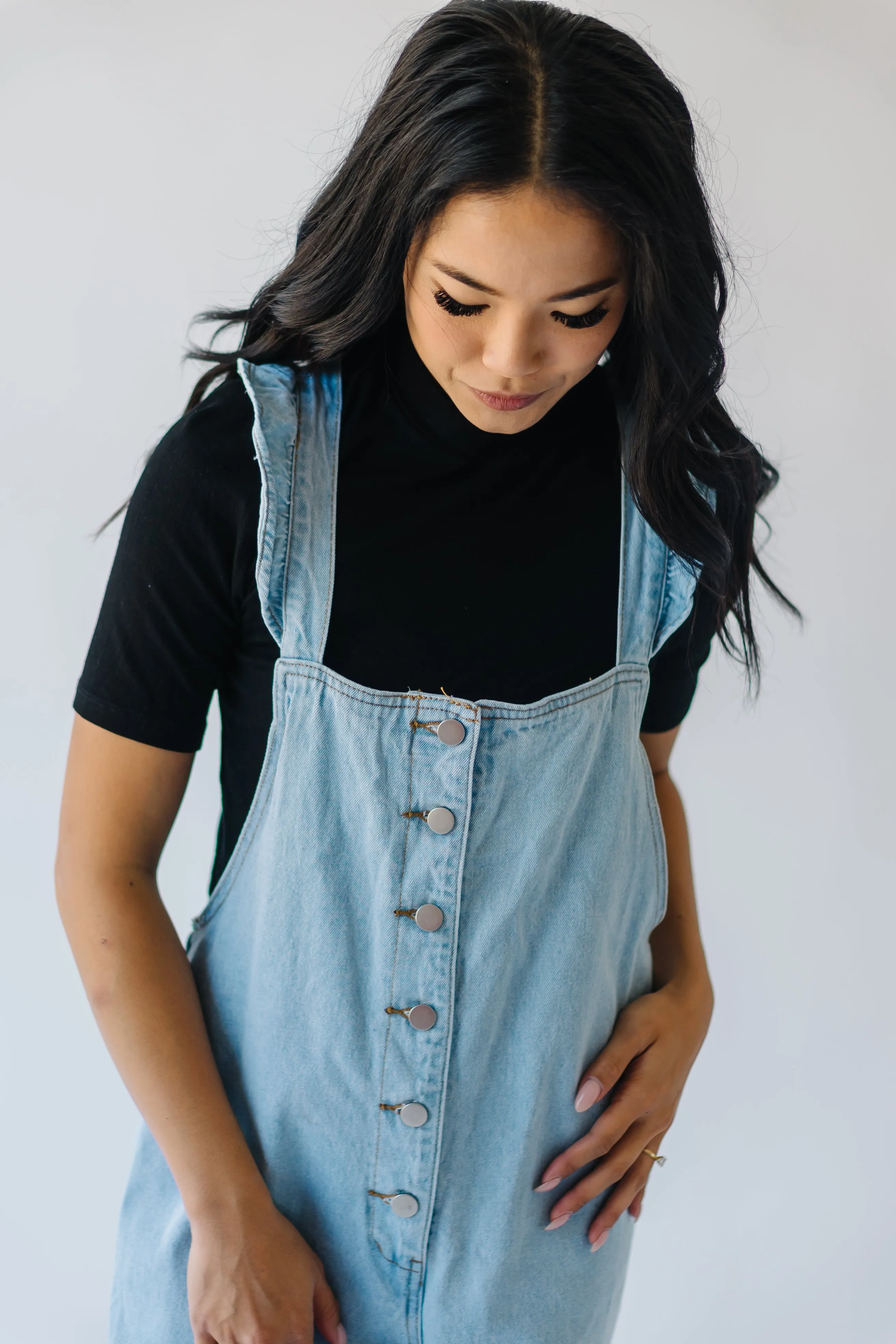 Denim Jumpsuit with Ruffle Detail from Redlands