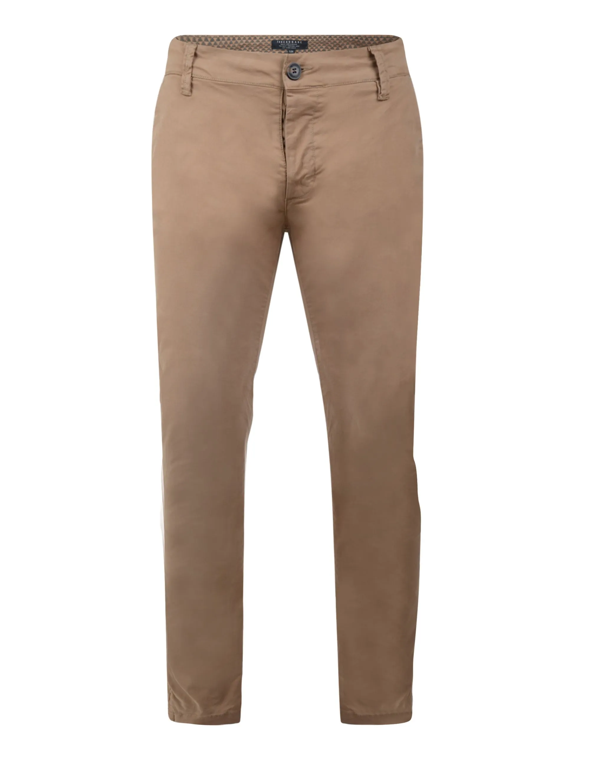 Threadbare Saloon Slim Cotton Chinos Dark Stone