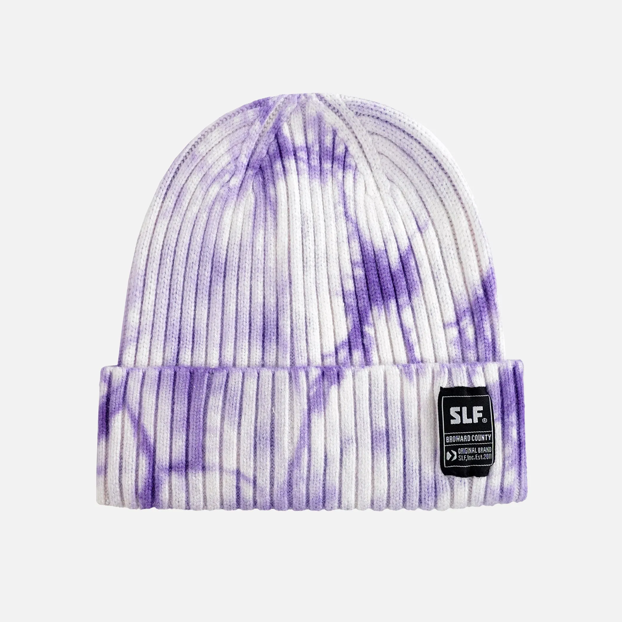 Purple Tie Dye Knit Beanie