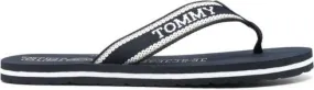 Tommy Hilfiger logo-jacquard thong sandals Blue