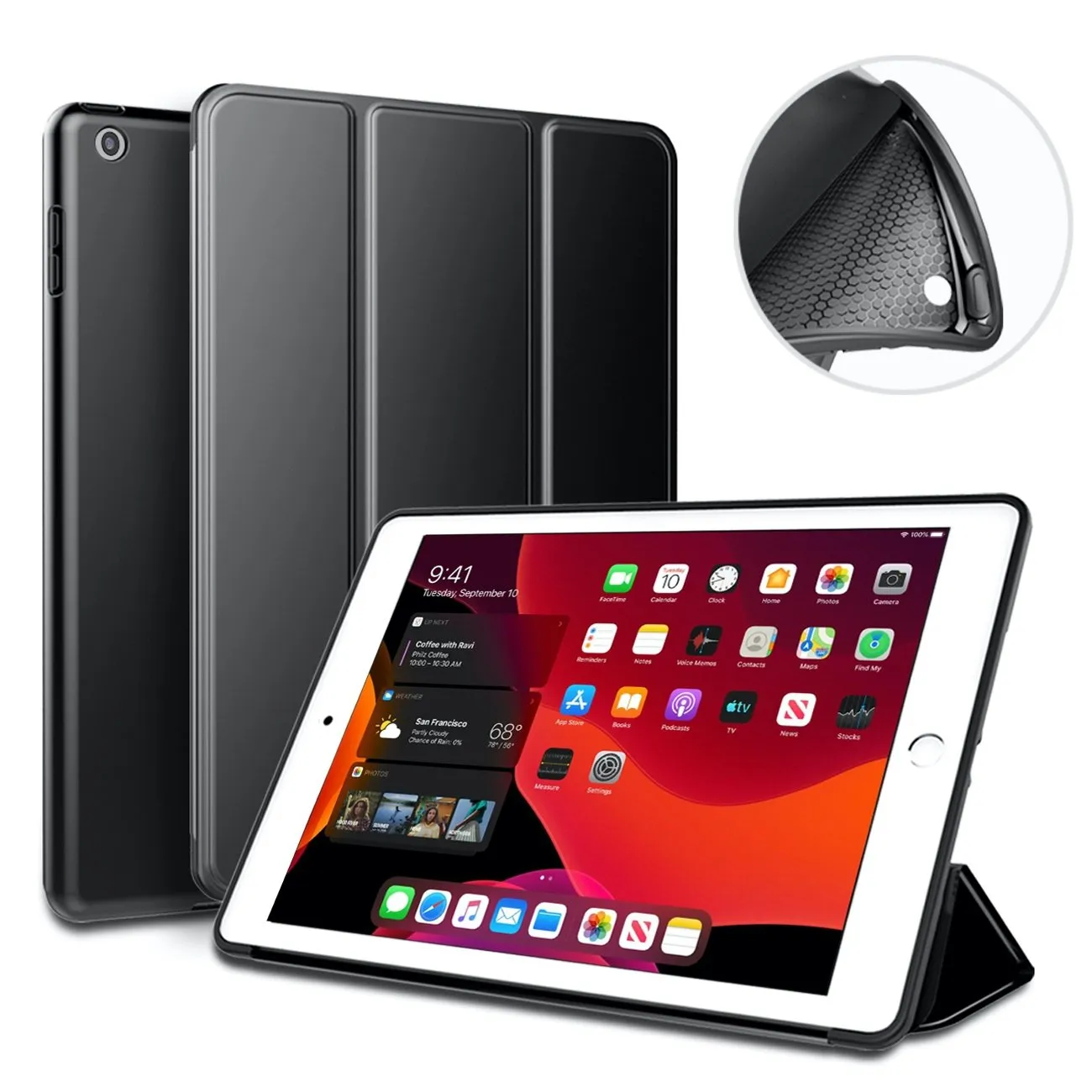 Trifold Smart Cover with Flip Stand for iPad Air 2