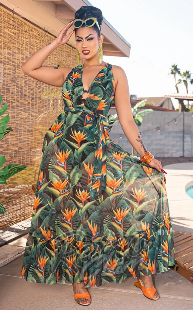 Tropical Mesh Dress