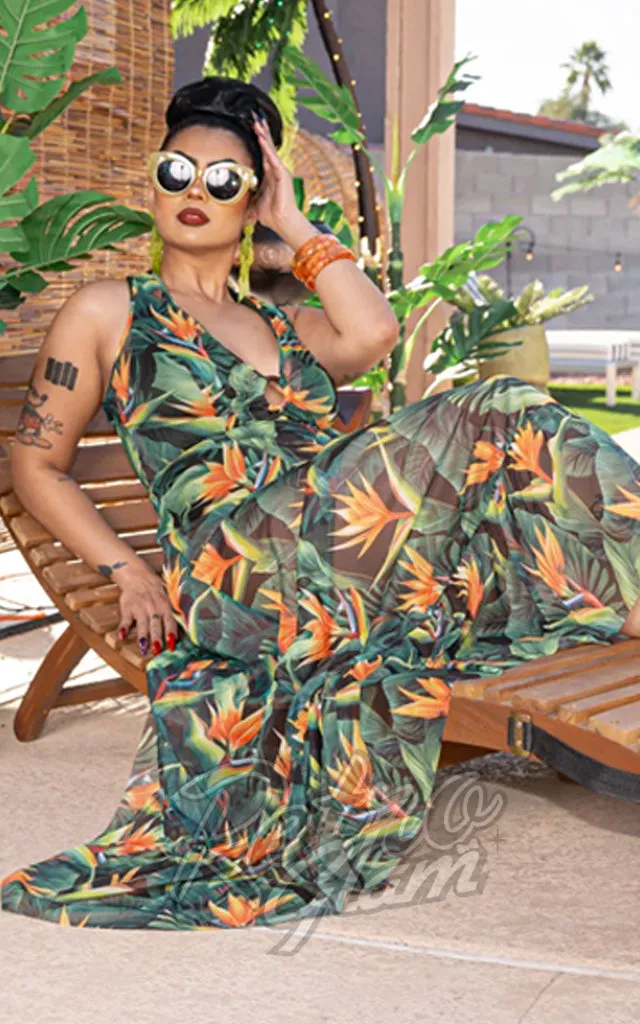 Tropical Mesh Dress