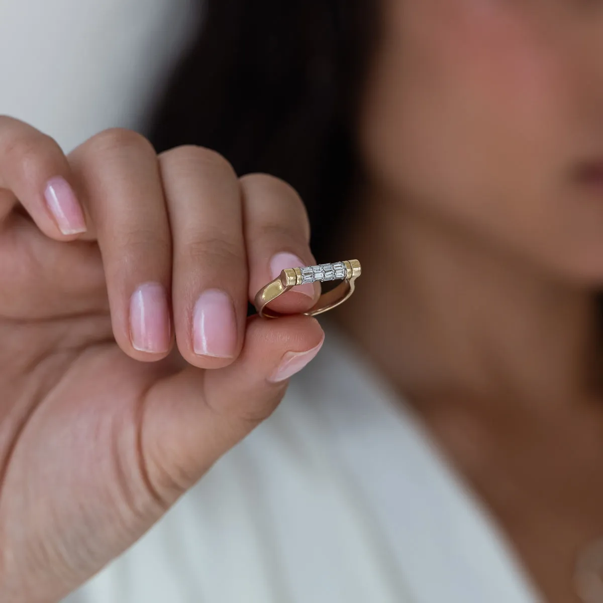 Baguette Tusk Flip Ring