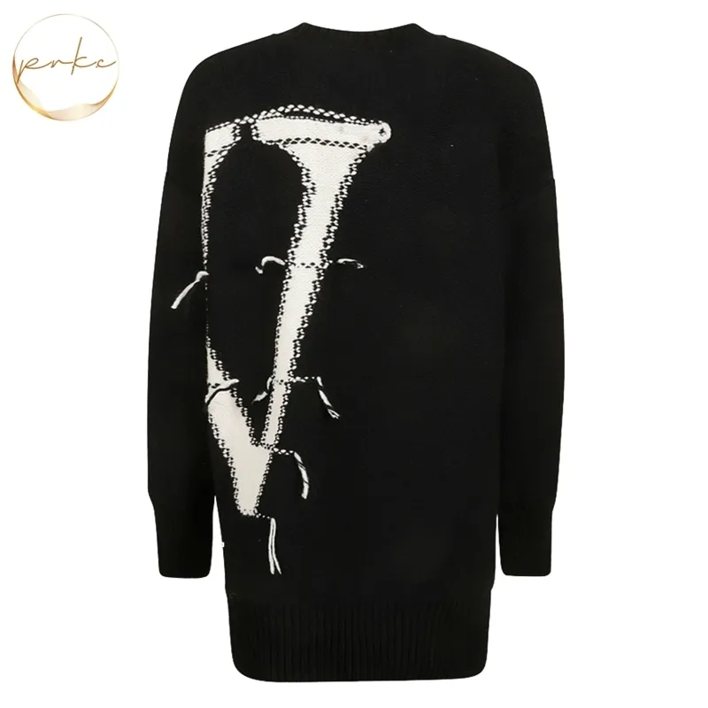 Off-White Crew Neck Wool Long Sleeves Casual Street Style Unisex