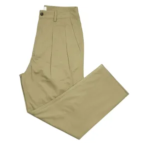 Universal Works Tan Double Pleat Pant Twill