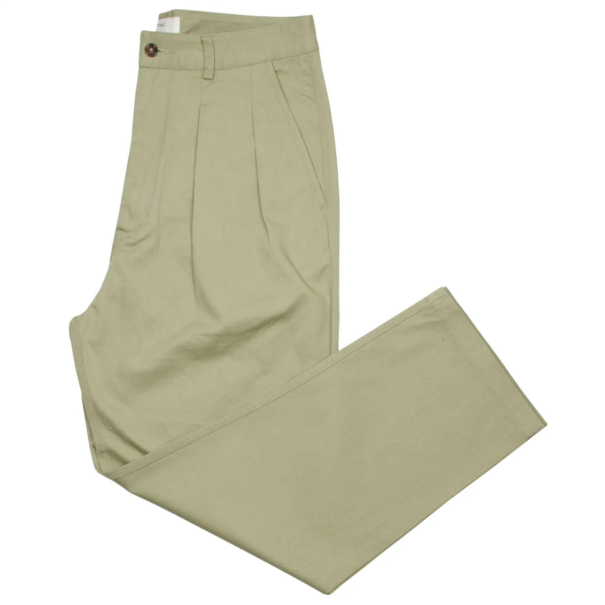 Universal Works Stone Double Pleat Pant Twill