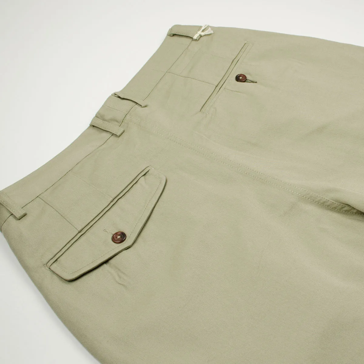 Universal Works Stone Double Pleat Pant Twill