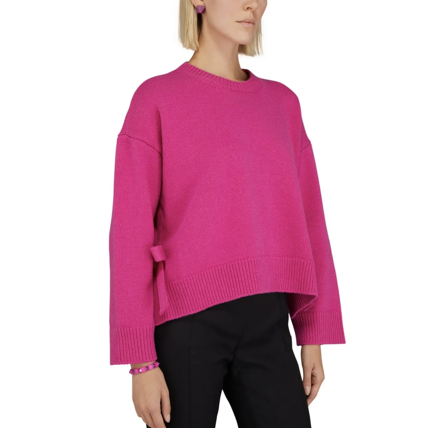 Valentino Wool Crew Neck Casual Elegant Long Sleeve