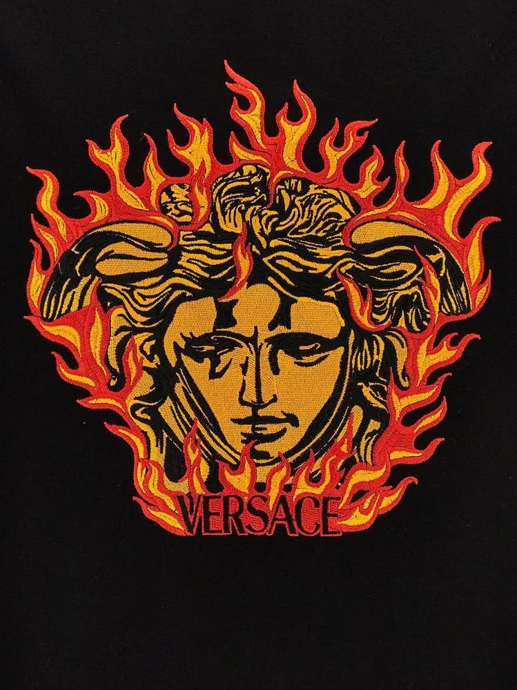 VERSACE Short Sleeves Logo Luxury Shirts