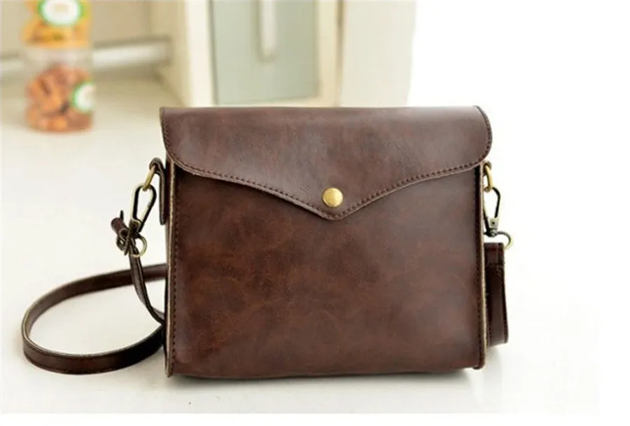 Vintage Style Leather Crossbody Bag