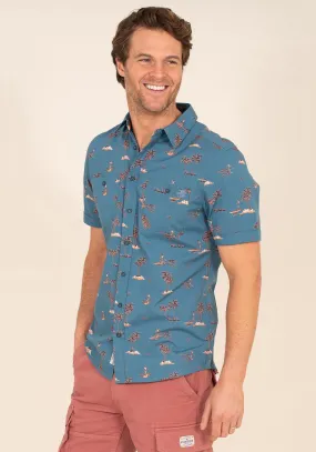 Print Shirt with Waikiki Pattern