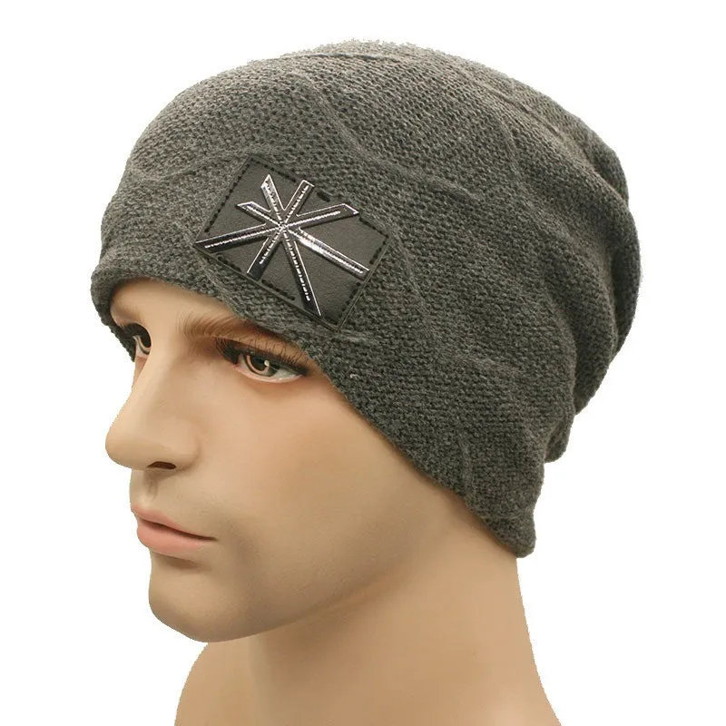 Metal Wool Knitted Beanie Hats Unisex