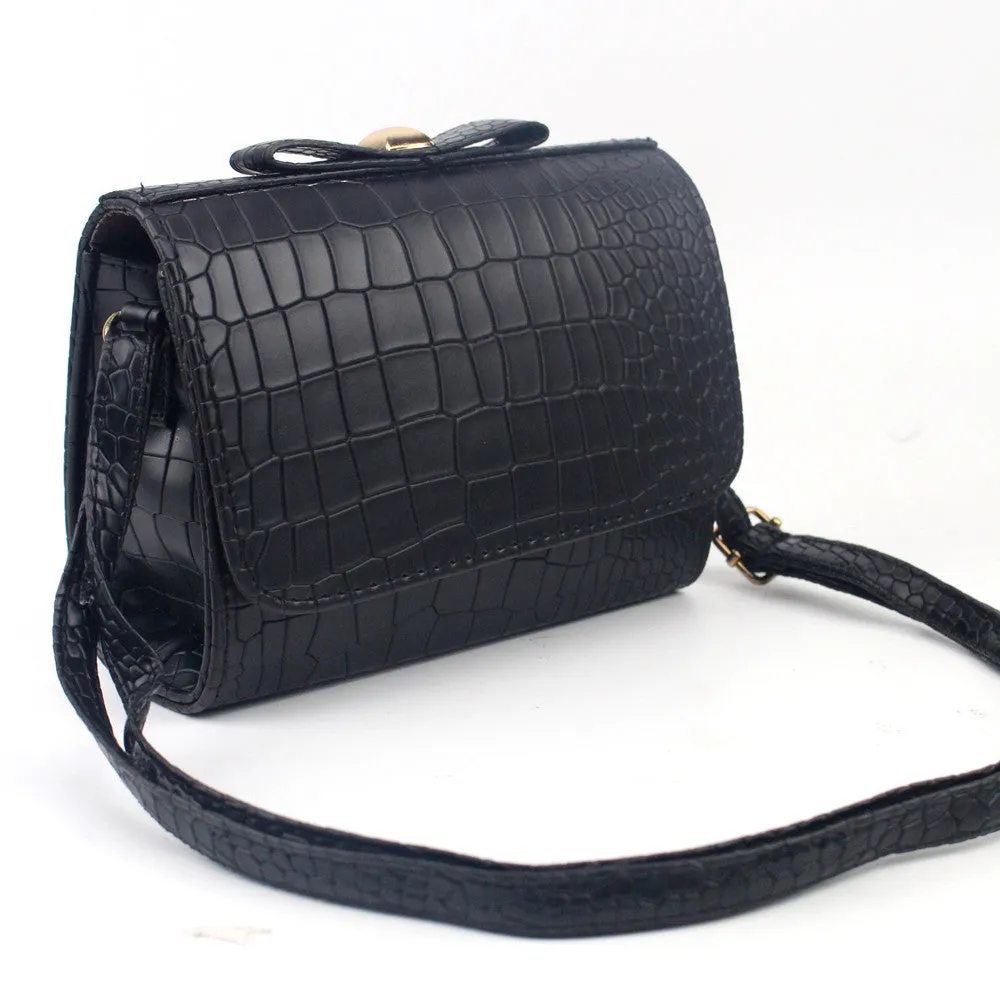 Alligator Leather Women's Messenger Shoulder Bag Famous Designer Women's Bow Bag