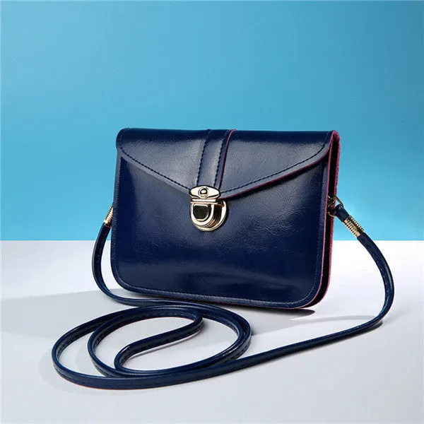 Designer Lock Leather Crossbody Shoulder Bag for Women