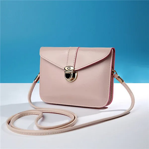 Designer Lock Leather Crossbody Shoulder Bag for Women