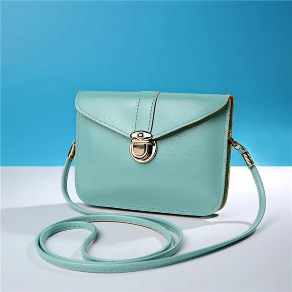 Designer Lock Leather Crossbody Shoulder Bag for Women