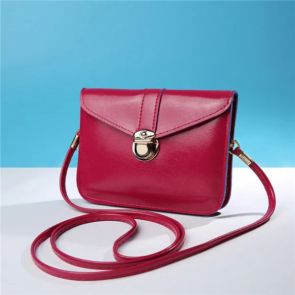 Designer Lock Leather Crossbody Shoulder Bag for Women