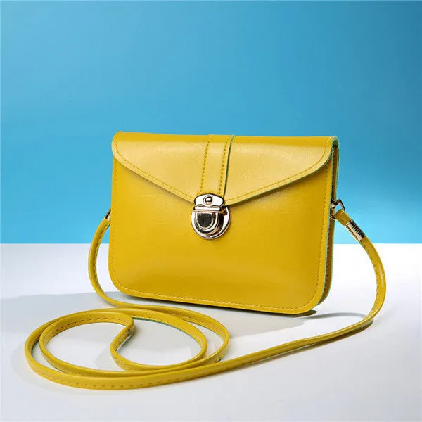 Designer Lock Leather Crossbody Shoulder Bag for Women