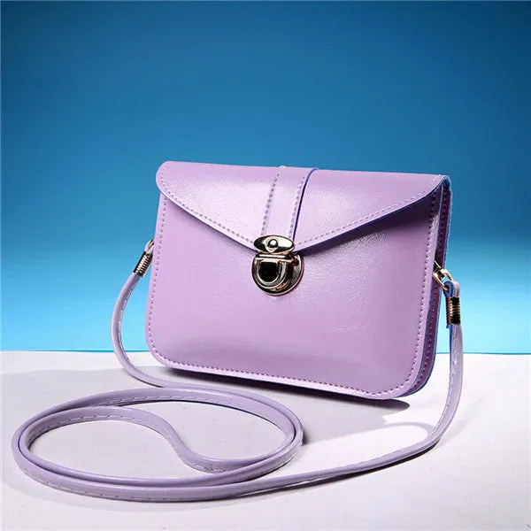 Designer Lock Leather Crossbody Shoulder Bag for Women