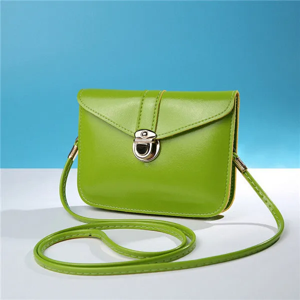 Designer Lock Leather Crossbody Shoulder Bag for Women