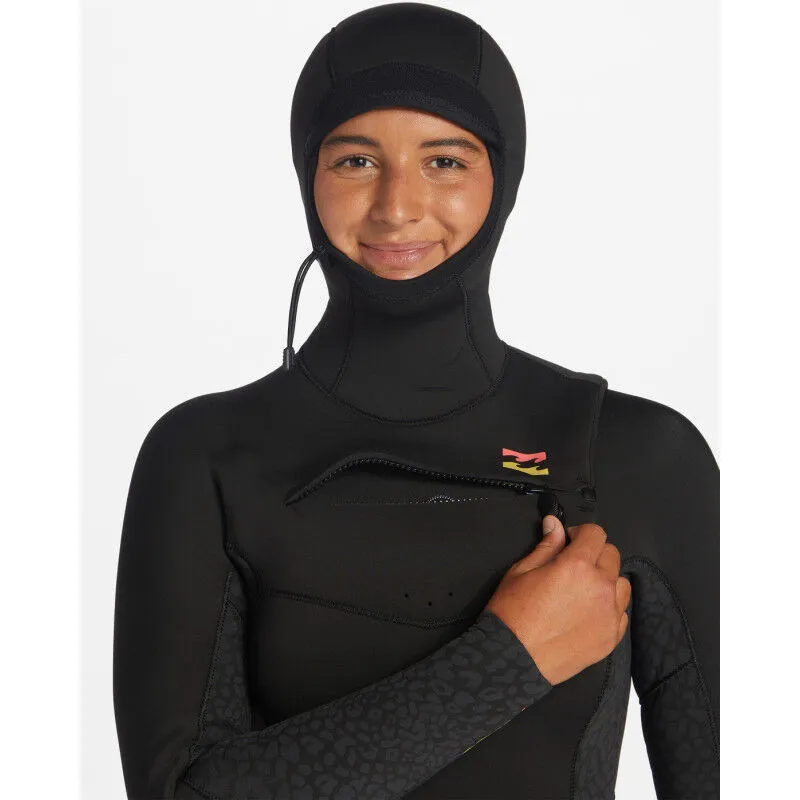 Women's Billabong 5/4 mm Synergy Chest Zip Hooded Wetsuit