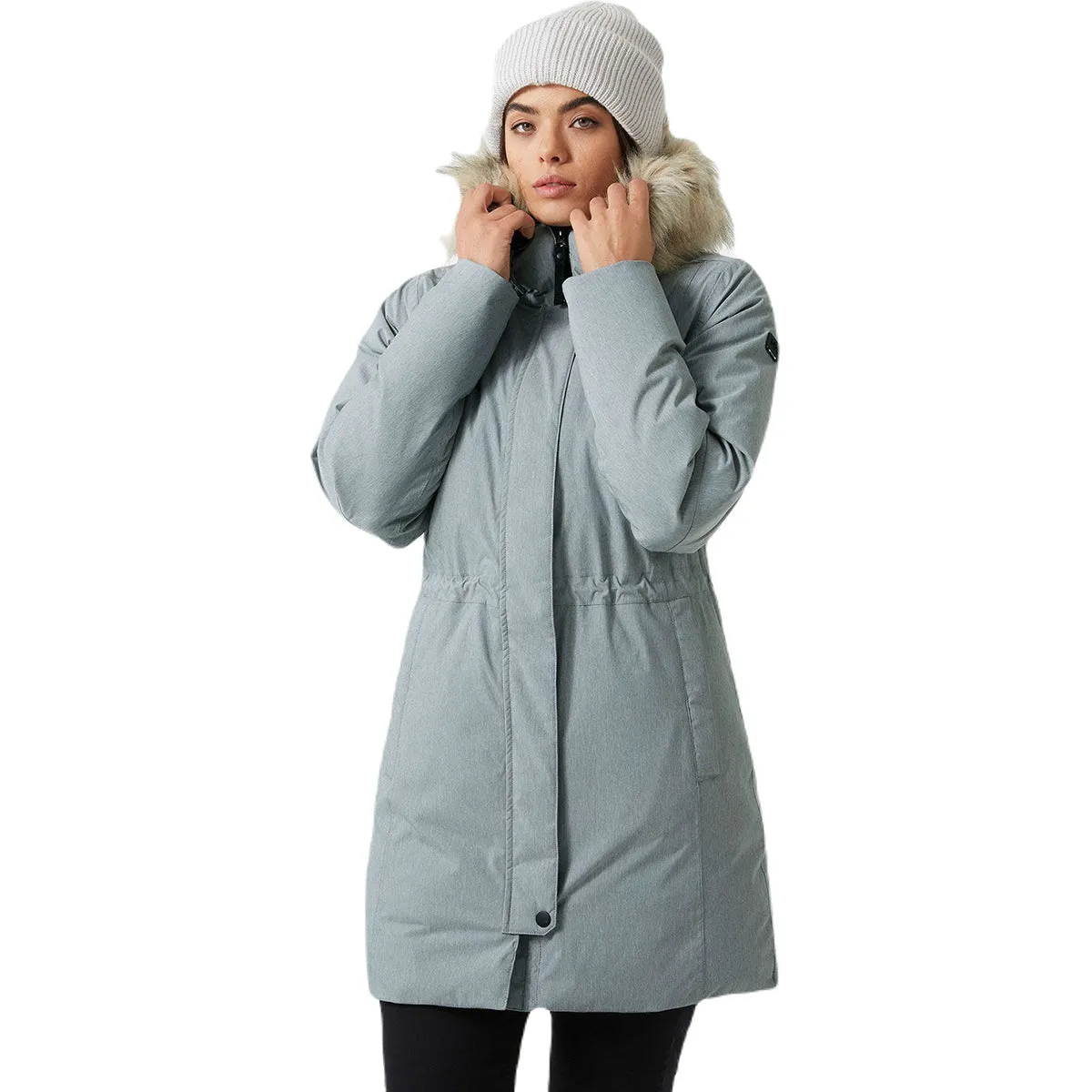 Women's Grey Melange Senja Insulated Winter Parka